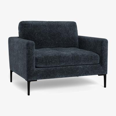 Heal's Heal's Eton Loveseat Velvet Boucle Space Brass Feet