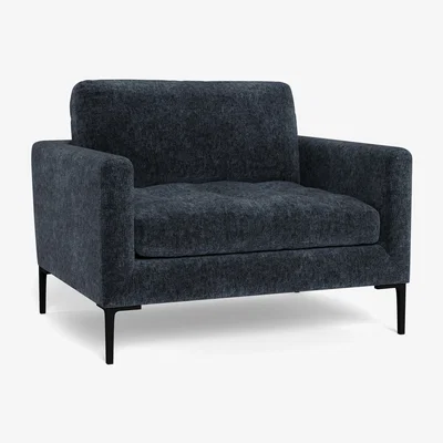 Heal's Heal's Eton Loveseat Velvet Boucle Space Brass Feet