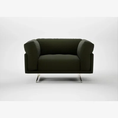 Heal's Heal's Novara Loveseat Boucle Velvet Wilder Stainless Steel Feet