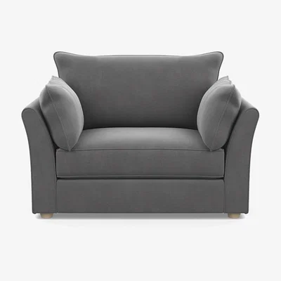 Heal's Heal's Tailor Loveseat Smart Velvet Mercury Natural Beech Feet