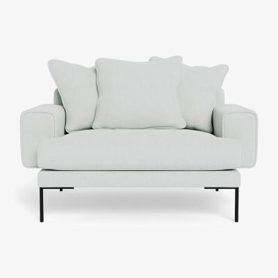 Heal's Heal's Torrington Loveseat Broad Weave Tin Black Feet