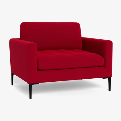 Heal's Heal's Eton Loveseat Melton Wool Red Oxide Brass Feet