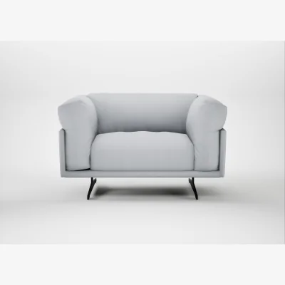 Heal's Heal's Novara Loveseat Broad Weave Tin Black Feet