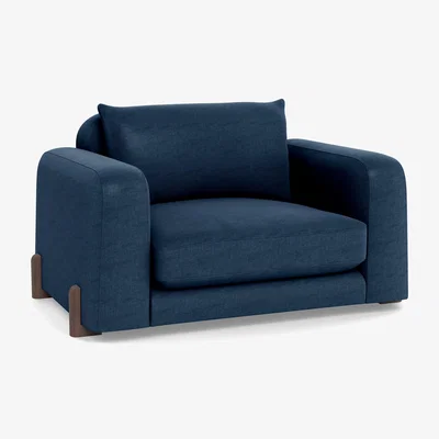 Heal's Heal's Nuvola Loveseat Capelo Inkspot Walnut Stained Feet