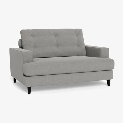 Heal's Heal's Mistral Loveseat Texture Pale Grey Black Feet