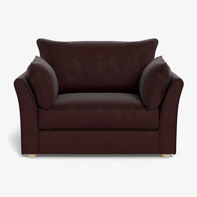 Heal's Heal's Tailor Loveseat Smart Luxe Velvet Acorn Natural Beech Feet