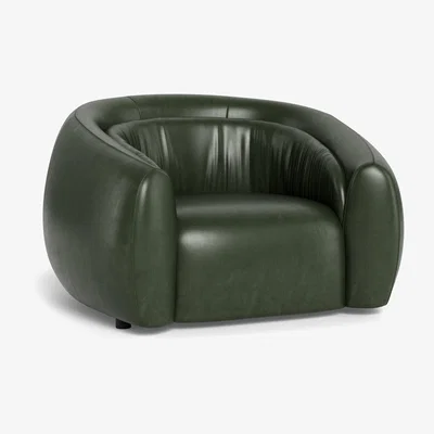 Heal's Heal's Flora Loveseat Stonewash Leather Vintage Green