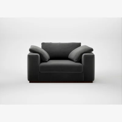Heal's Heal's Trento Loveseat Smart Luxe Velvet Nickel