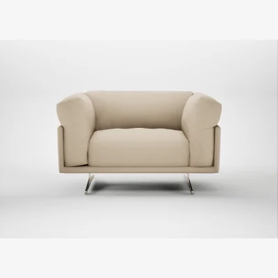 Heal's Heal's Novara Loveseat Loop Twill Fossil Stainless Steel Feet