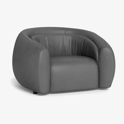 Heal's Heal's Flora Loveseat Daino Leather Steel