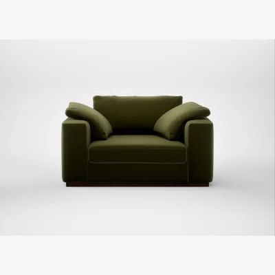 Heal's Heal's Trento Loveseat Cotton Velvet Evergreen