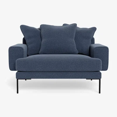 Heal's Heal's Torrington Loveseat Boucle Indigo Black Feet