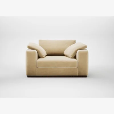Heal's Heal's Trento Loveseat Smart Luxe Velvet Biscuit