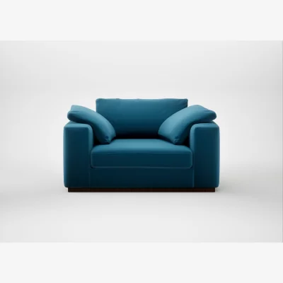 Heal's Heal's Trento Loveseat Smart Velvet Ocean Blue