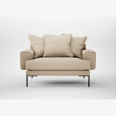 Heal's Heal's Torrington Loveseat Loop Twill Fossil Black Feet
