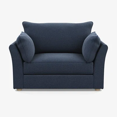 Heal's Heal's Tailor Loveseat Boucle Indigo Natural Beech Feet