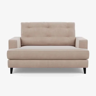 Heal's Heal's Mistral Loveseat Smart Cotton Linen Indigo Black Feet