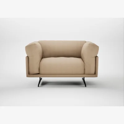 Heal's Heal's Novara Loveseat Capelo Linen-Cotton Bamboo Black Feet