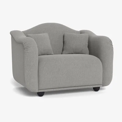 Heal's Heal's Tetbury Loveseat Texture Pale Grey Natural Beech Feet