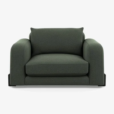 Heal's Heal's Nuvola Loveseat Smart Cotton Linen Sahara Black Feet