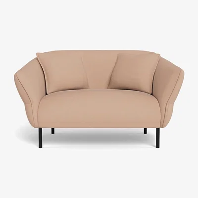 Heal's Heal's Alto Loveseat Capelo Linen-Cotton Rosedale Black Feet