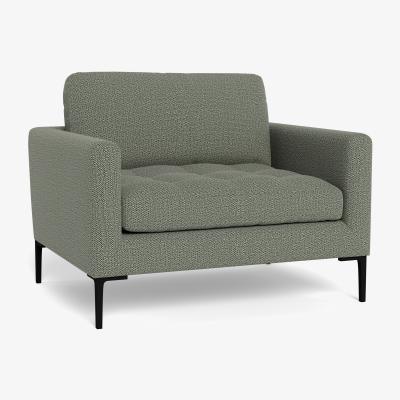 Heal's Heal's Eton Loveseat Boucle Tweed Lapis Black Feet