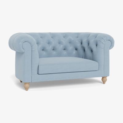 Heal's Heal's Fitzrovia Loveseat Capelo LinenCotton Sea Shanty Natural Feet - Heal's UK Furniture