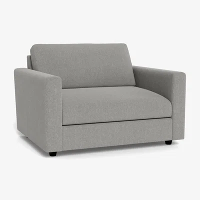 Heal's Heal's Nimbus II Loveseat Texture Pale Grey Black Feet - Heal's UK Furniture