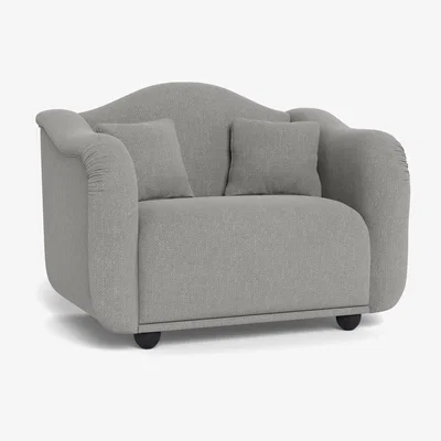 Heal's Heal's Tetbury Loveseat Texture Pale Grey Black Beech Feet