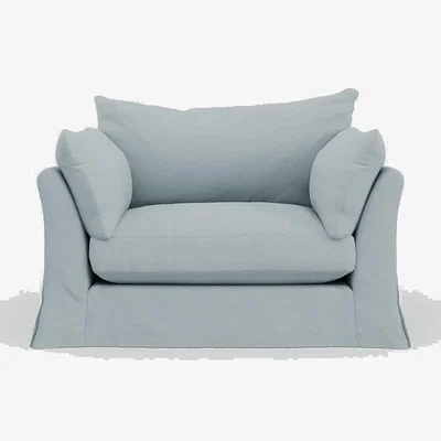 Heal's Heal's Tailor Loose Cover Loveseat Capelo Linen-Cotton Sea Shanty Natural Feet