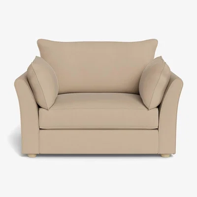 Heal's Heal's Tailor Loveseat Capelo Linen-Cotton Bamboo Natural Beech Feet