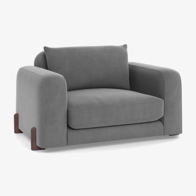 Heal's Heal's Nuvola Loveseat Smart Velvet Mercury Black Beech Feet