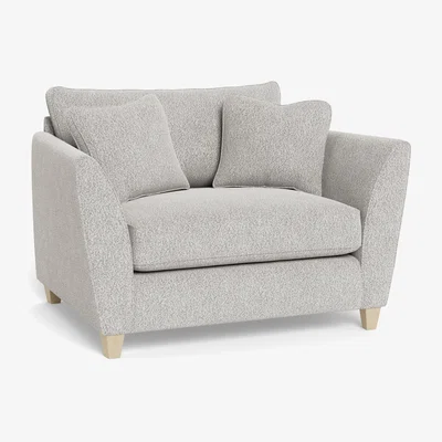 Heal's Heal's Torino Loveseat Chunky Boucle Ecru Black Feet