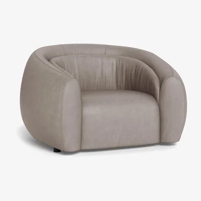 Heal's Heal's Flora Loveseat Grain Leather Light Grey