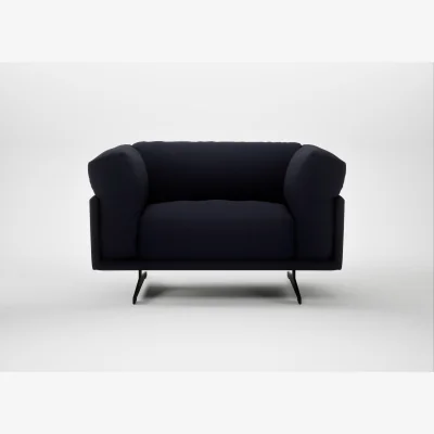Heal's Heal's Novara Loveseat Boucle Indigo Black Feet