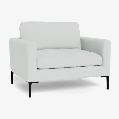Heal's Heal's Eton Loveseat Broad Weave Tin Black Feet