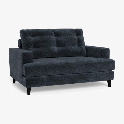 Heal's Heal's Mistral Loveseat Boucle Velvet Space Black Beech Feet