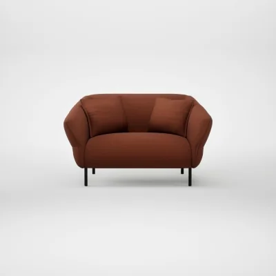 Heal's Heal's Alto Loveseat Smart Cotton Linen Rust Black Feet