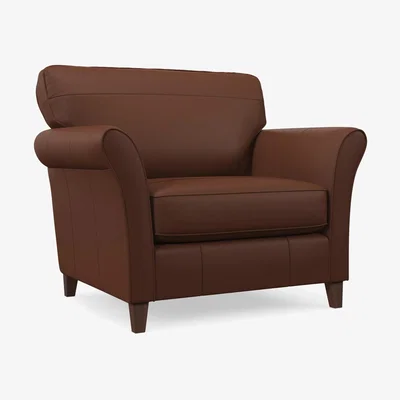 John Lewis John Lewis Charlotte II Leather Snuggler, Dark Leg