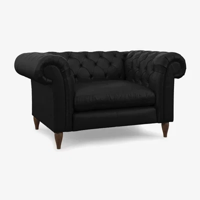 John Lewis John Lewis Cromwell Leather Snuggler, Dark Leg