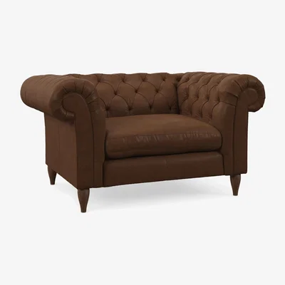 John Lewis John Lewis Cromwell Leather Snuggler, Dark Leg