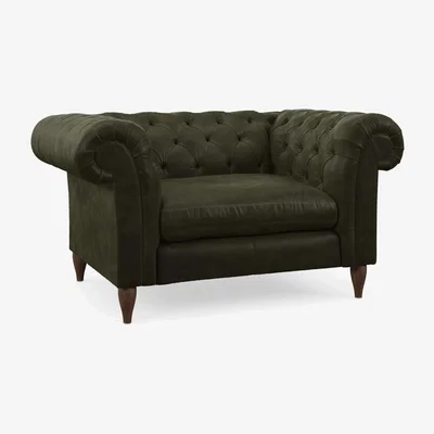 John Lewis John Lewis Cromwell Leather Snuggler, Dark Leg