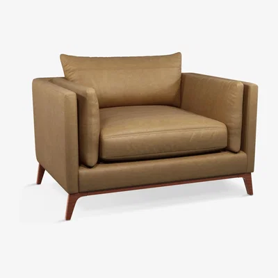 John Lewis John Lewis Trim Leather Snuggler, Dark Leg