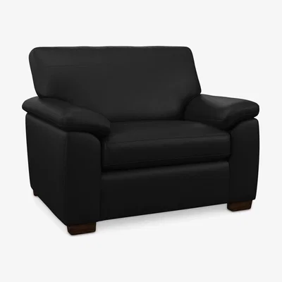 John Lewis John Lewis Camden Leather Snuggler, Dark Leg