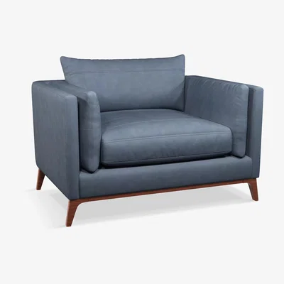 John Lewis John Lewis Trim Leather Snuggler, Dark Leg
