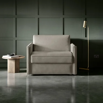 La Redoute Jay-Be® Slim Brushed Twill Snuggle Chair Sofa Bed with Deep Sprung Mattress