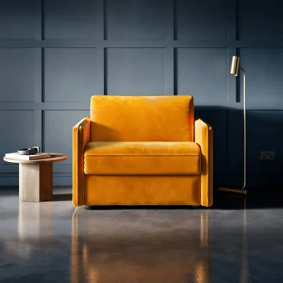 La Redoute Jay-Be® Slim Luxe Velvet Snuggle Chair Sofa Bed with Deep Sprung Mattress
