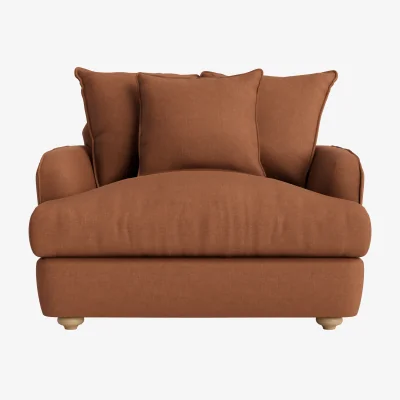 Loaf Smooch Love Seat (Cinnamon Bun Clever Linen)