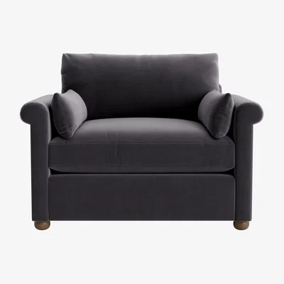 Loaf Queenie Love Seat in Wire Wool Clever Velvet