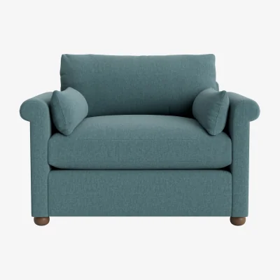 Loaf Queenie Love Seat (Lighthouse Clever Linen)
